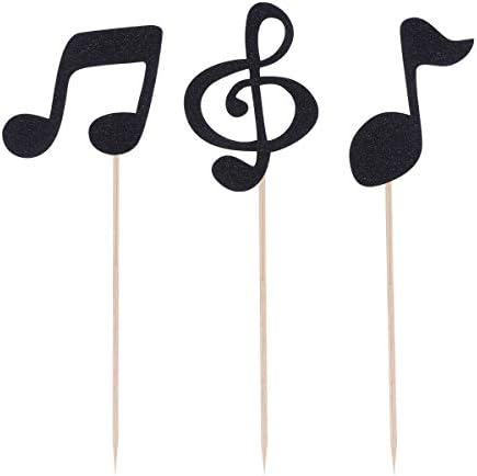 Ounona フルーツピック ケーキピック 最安値 音符 カップケーキトッパー かわいい 菓子楊枝 楊枝 結婚式 誕生日 24本