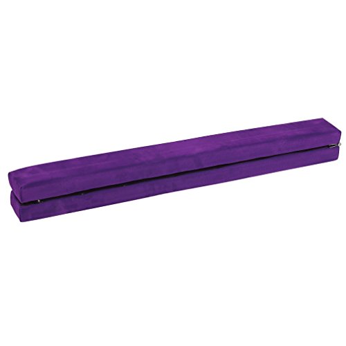 Water-chestnut Folding Gymnastics Training Balance Beam for Home Gym Training Exercise Sports (2.4m, Purple)