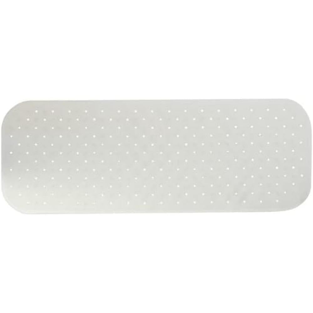 MSV Premium Shower Mat Bath Mat Bath Mat Antibacterial Non-Slip with Suction Cups – White – Scented of Roses – Approx. 36 x 97 cm – Washable at 60 °C