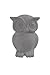 Simple Designs LT3027-WHT Porcelain Fun Shaped Wise Owl Table Lamp, White