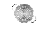 Mauviel M'Cook 5 Ply Stainless Steel 5221.24 9.5 Inch Steamer Insert, Cast Stainless Steel Handle