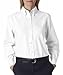 UltraClub Ladies' Classic Wrinkle-Resistant Long-Sleeve Oxford M WHITE