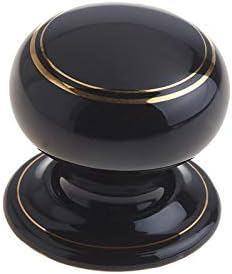 Frelan Pair of 62mm Black Porcelain/Ceramic Mortice Door Knobs