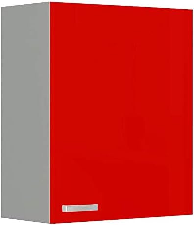 Kuchen Hangeschrank 60 Cm Rose Hochglanz Rot Grau Kuchenzeile Kuchenblock Kuche Amazon De Kuche Haushalt