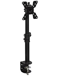 Mount-It! VESA 50, 75, 100, Soporte individual para monitor LCD, montaje en escritorio, altura ajustable, inclinable, giratorio, compatible con monitores de 22, 23, 24, 27, 30 pulgadas