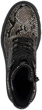 Bottines plates en dentelle pour femme 1-25918-43, Black Snake., 38 EU