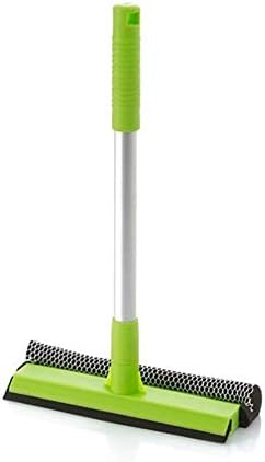 KYFANG 2 in 1 Telescopic Window Squeegee with Sponge Wiper Washing Tools Car Glass Home Glass Cleaner（Green