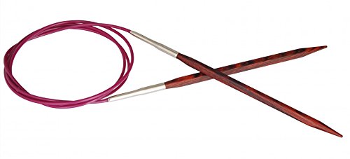 KnitPro 60 cm x 5.5 mm Cubics Fixed Circular Needles, Rosewood