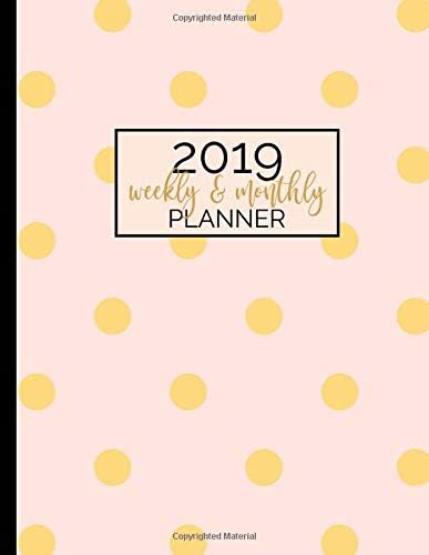 2019 Weekly and Monthly Planner: 12-Month Agenda and Organizer with Inspirational Quotes - Soft Pink Print (Modern Polka Dot Series) Paperback – 27 Sep 2018