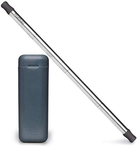 FinalStraw - The Original Multi-use Straw, Real Simple, Shark Tank, Kickstarter, Collapsible, Stainless Steel and Reusable Drinking Straw with case (Black)