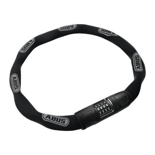 ABUS Kettenschloss 8808C - stabiles Zahlenschloss aus speziell gehärtetem Stahl - gut lesbare Zahlen mit Verdeck - ABUS-Sicherheitslevel 9 - 85 cm - Schwarz