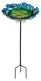 Regal Art &Gift Birdbath/Feeder with Stake, Blue