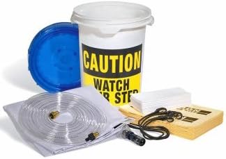 New Pig TLS667-TR - Roof Leak Diverter Kit, Transparent, Polyester/PVC, Tarp, Length: 5ft, Width: 5ft, Thickness: 16mil