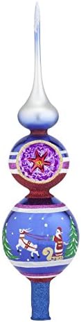 RADKO VINTAGE MEMORIES FINIAL Tree Topper Glass ornament