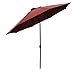 ABO Gear 9 Ft Outdoor Table Aluminum Patio Umbrella with Auto Tilt and Crank, 8 Ribs, Polyester, Red