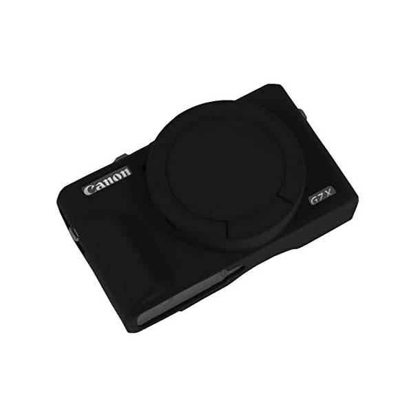 Silikon Tasche Etui kompatibel für Canon G7X Mark III Kameratasche schwarz CC2607a