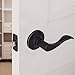 Honeywell Safes & Door Locks - Wave Lever Door Handle with Non-Locking Interior - Passage Front Door Lever is Ideal for Closets & Hallways - 6.88