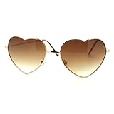 Thin Metal Frame Heart Shape Sunglasses Gold/Silver