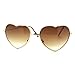 Thin Metal Frame Heart Shape Sunglasses Gold/Silver