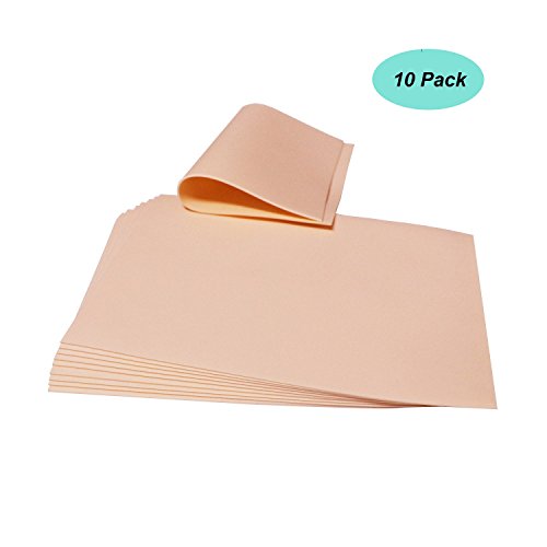 10 Sheets Blank Tattoo Skin Practice for Practicing Tattooing, Face Painting and Microblading Eyebrows Strokes, Thicker Double Sides,Beginners and Experienced Artists Tattoo Kits