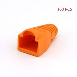 RilexAwhile 100 Pcs Orange Soft Plastic CAT5E CAT6
