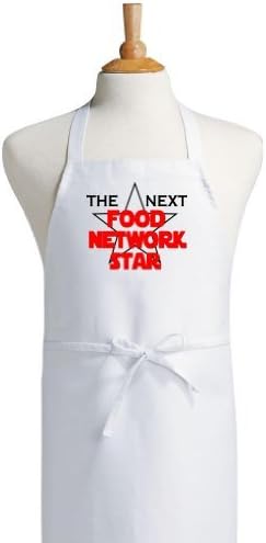 The Next Food Network Star Cooking Apron, White Kitchen Apron, One Size Fits All