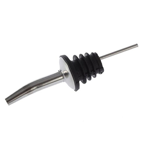 Botrong Liquor Spirit Pourer Flow Wine Bottle Pour Spout Stopper Stainless Steel Cap (C)