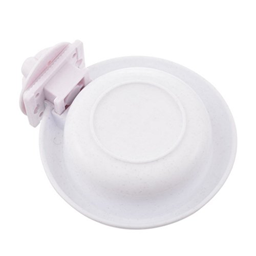 URIJK Cage Dog Bowl - Hanging Plastic Shallow Dog Bowl with Bolt Holder - Removable Water Food Feeder Bowl Dish Cage Coop Cup for Pet Cat Bird Puppy - Thumbnail 5