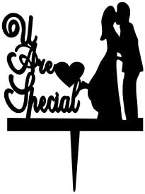 Omkraft Black Acrylic Cake Topper