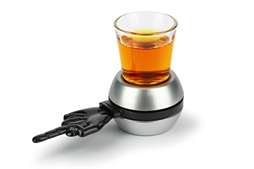 Barbuzzo Middle Finger Spin the Shot - Drinking Game with Attitude - Pour a Shot, Spin the Finger & See Who Drinks - Includes 2 Ounce Shot Glass - Great Gift for Home Get Togethers, Parties, Tailgates