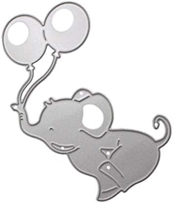 FUXU Cutting Dies,Elephant Balloon Metal Cutting Dies Stencil DIY Scrapbooking Album Stamp Paper Card Embossing Craft Decor
