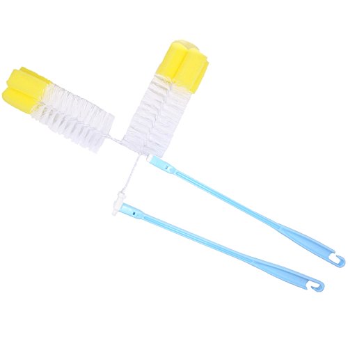 YUMSUM Urinal Bedpan Brush Set of 2,Cleaning Brushes with Long Handled Sponge Plastic Head 48CM/18.8" (2 Pack) - Thumbnail 6