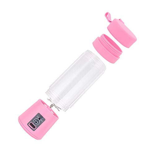 Fullwei Compact Juicer Machines, 380ml USB Electric Fruit Juicer Handheld Smoothie Maker , Portable Quiet Juice Cup (Pink)