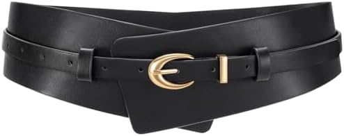 ANNULOYA Wide Patent Leather Belt for Women Vintage  display picture 2