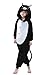 Newcosplay Children Unisex Pajamas Kids Animal Costume Cosplay Sleeping Wear (125, Black cat)