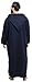 Moroccan Men Djellaba Handmade Winter Cotton Delicate Embroidery Navy Large to X-large