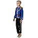 FREE BEAUTY Blue Boys Prince Charming Costume-Kids Halloween Christmas Party Cosplay Prince Costumes with Belt (S)