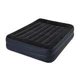 Intex Dura-Beam Standard Series Pillow Rest Raised Airbed w/Built-in Pillow & Internal Electric Pump, Bed Height 16.5″”