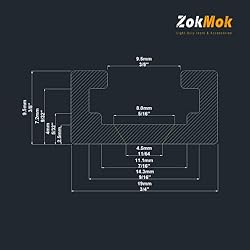 ZOKMOK Woodworking T Tracks 48'' with Screws: 4 PCS