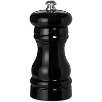 Fletchers' Mill Federal Salt Mill, Black - 4 Inch, Adjustable Coarseness Fine to Coarse, MADE IN U.S.A.