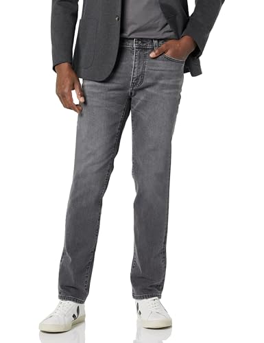 Amazon Essentials Jean Slim - couleurs abandonnées Homme, Gris Délavé, 34W / 28L