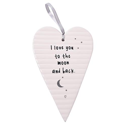 Guardian Angel Ceramic Heart Plaque - Love to the Moon