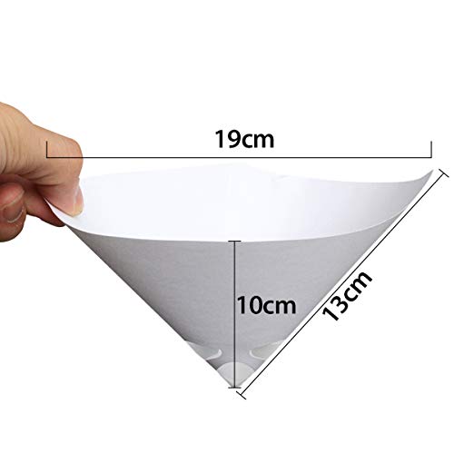 Jeteven Strainer Cone Silicone Funnel Filter Tip Cone Shaped Fine Nylon Mesh Funnel W/Hooks Disposable (100pcs with 3pcs Brushes) - Thumbnail 3