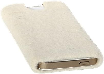 ZebuFelt Authentic iPhone 5/5S/5C Felt Sleeve. Unibody Stitchless Pure Wool IPhone Felt Case (White)