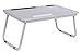 Sofia + Sam Lap Tray with Tablet & Phone Slots - Metal Folding Legs - Lap Desk with Tilting Top - Laptop Stand - Breakfast Serving Bed Tray - Grey