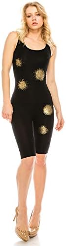 7Wins JJJ Women Catsuit Cotton Lycra Tank Bermuda Short Yoga Bodysuit Jumpsuit