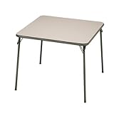 MECO Square Folding Table, 34 by 34-Inch, Chicory Lace Frame and Chicory Vinyl Top