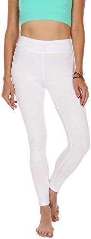 Cotton Spandex High Waisted Premium Leggings - Full Length, Breathable, Cotton Fabric- Regular & Plus Size
