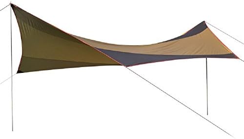 DANHEL Bell Tent Awning Escapist Waterproof Lightweight Large Tarp Shelter Screen (Khaki, 94.49 x 216.54 x 220.47 inches)