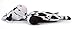 HEAR DOGGY! Flattie Cow Silent Squeak Plush Dog Toy w/ Chew Guard Technology - Black/White, Large
